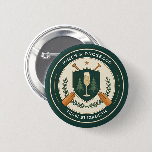 Customisable Camp Bachelorette Weekend 6 Cm Round Badge (Front & Back)