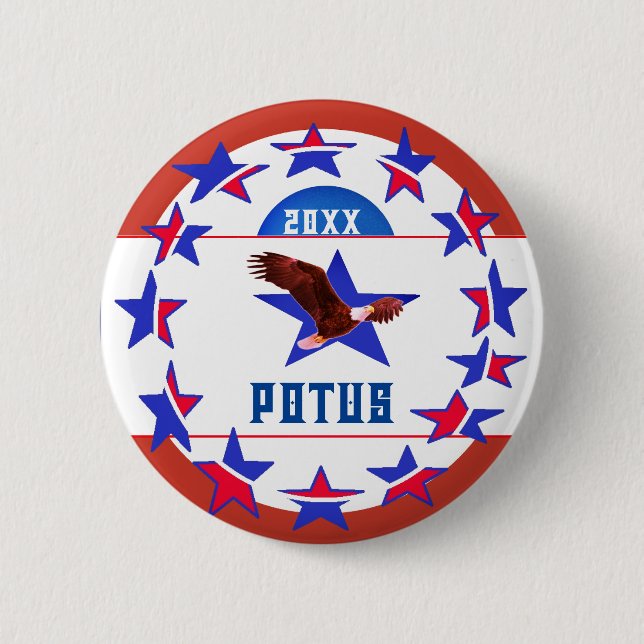 Customisable Campaign Election Vote POTUS Button (Front)