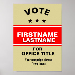 Customisable campaign Poster