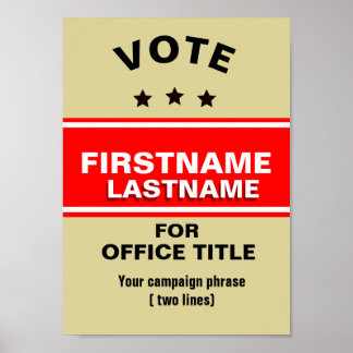 Customisable campaign Poster