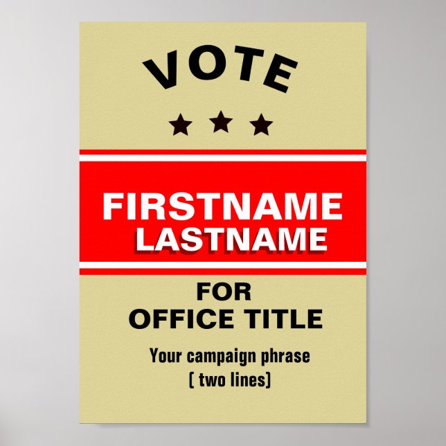 Customisable campaign Poster (Front)