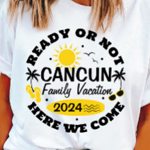 Customisable Cancun Family Vacation T-shirt