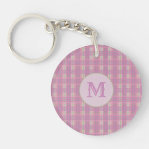 Customisable Capital Initial Pink Key Chain