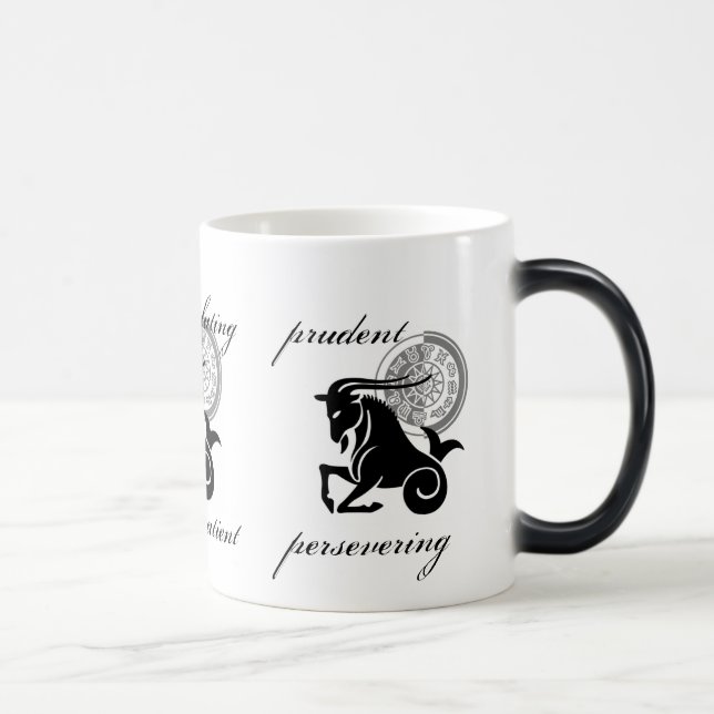Customisable Capricorn traits Greek-style Zodiac Magic Mug (Right)