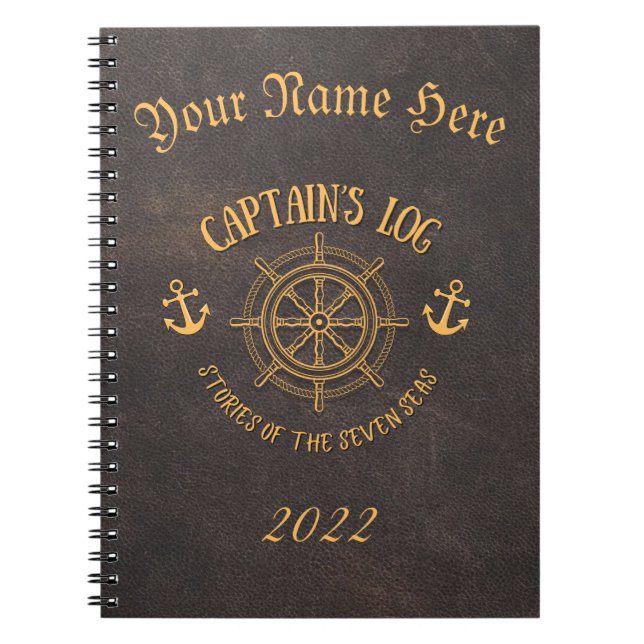 Customisable Captain’s Logbook Notebook (Front)
