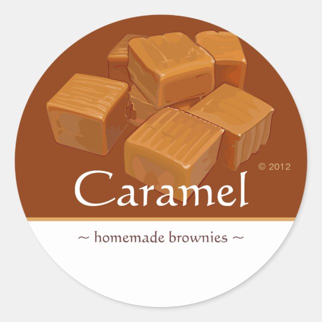 Customisable Caramel Candy Stickers (Front)