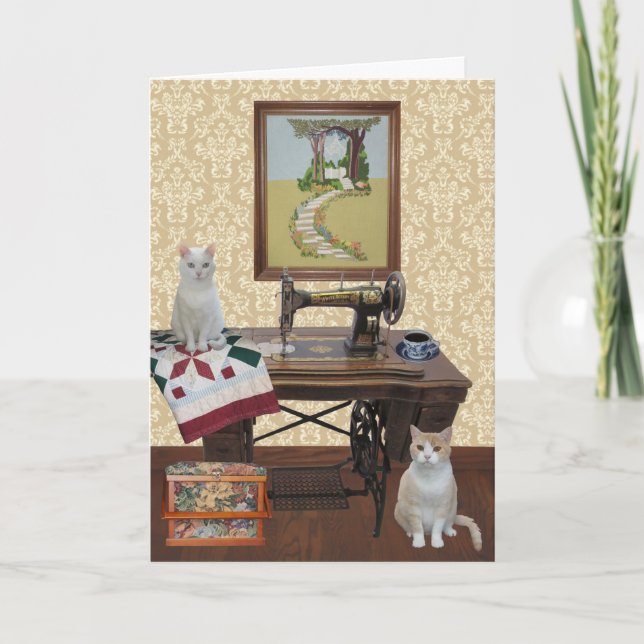 Customisable Card for Seamstresses & Quilters (Front)