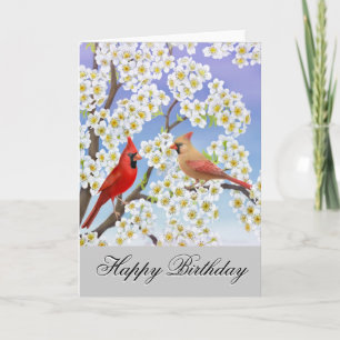 Customisable Cardinals Birthday Card
