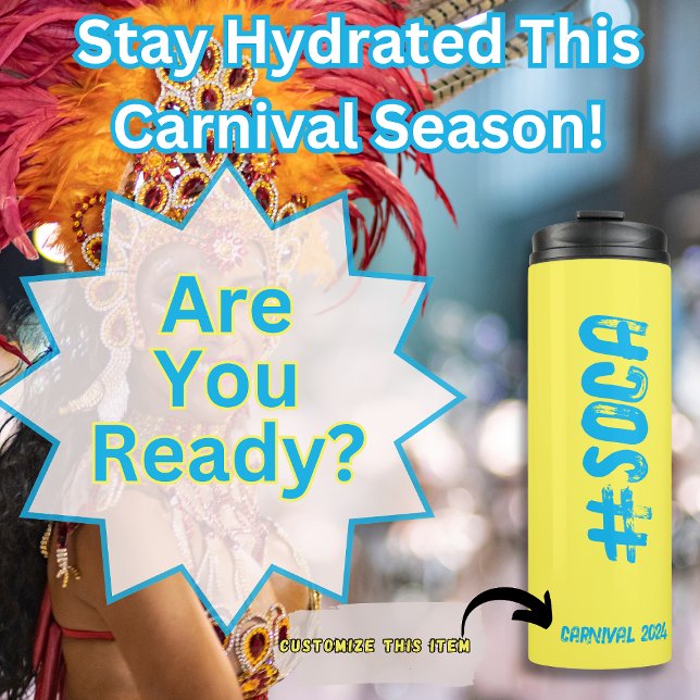Customisable Caribbean Carnival-Themed Tumbler (Creator Uploaded)