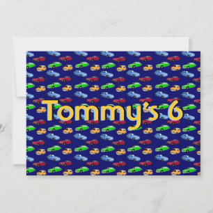 Customisable Cars Invitation