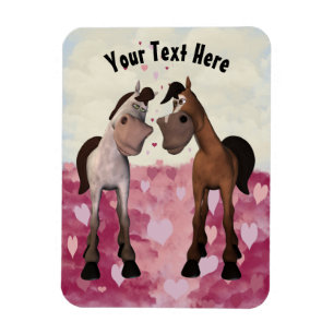 Customisable Cartoon Horses Magnet