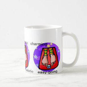 Customisable Cartoon Libra Scales traits Zodiac Coffee Mug