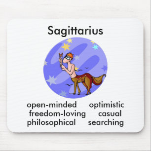Customisable Cartoon Sagittarius Centaur Traits Mouse Pad