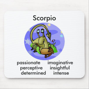 Customisable Cartoon Scorpio traits Zodiac Mouse Pad