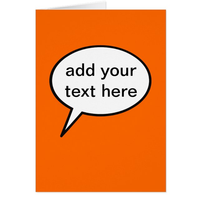 customisable cartoon speech balloon (Front)