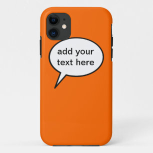 customisable cartoon speech balloon iPhone 11 case