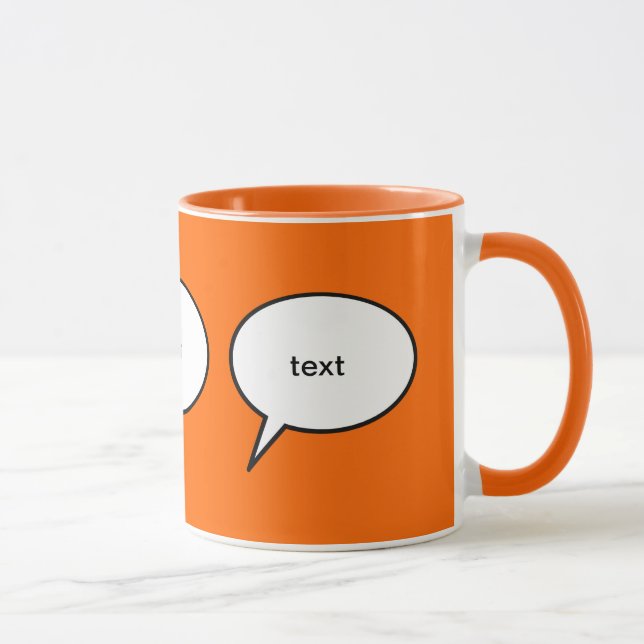 customisable cartoon speech balloon mug (Right)
