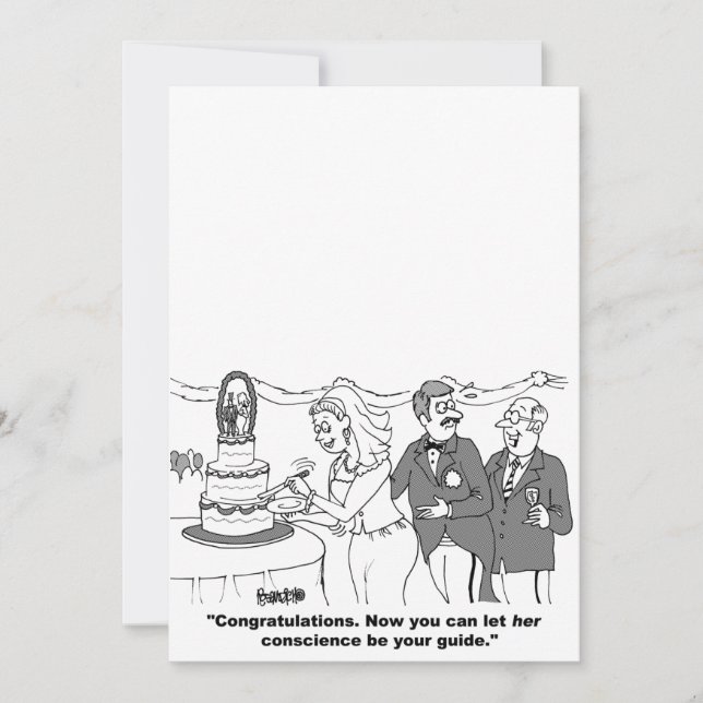 Customisable Cartoon Wedding Invitation (Front)