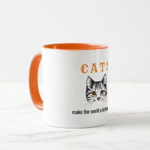 Customisable cats make the world a better place mug