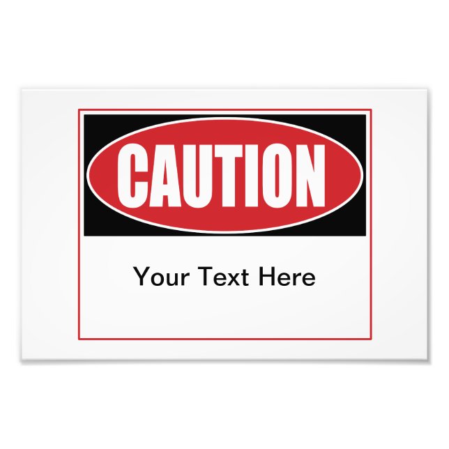 Customisable Caution Sign (Front)