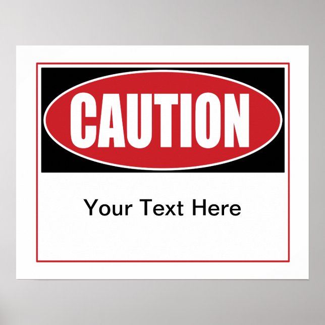 Customisable Caution Sign (Front)