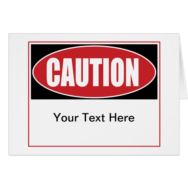 Customisable Caution Sign (Front Horizontal)