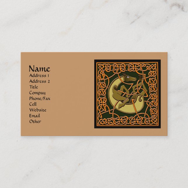 Customisable Celtic Art Business Cards (Front)