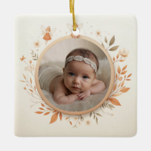 Customisable Ceramic Ornament with Fairy Frame