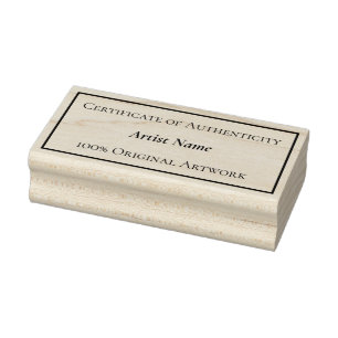 Customisable Certificate of Authenticity Rectangle Rubber Stamp