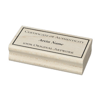 Customisable Certificate of Authenticity Rectangle Rubber Stamp
