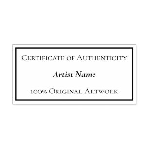 Customisable Certificate of Authenticity Rectangle Self-inking Stamp