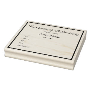 Customisable Certificate of Authenticity Template Rubber Stamp