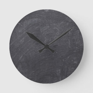 Customisable Chalkboard Background Round Clock