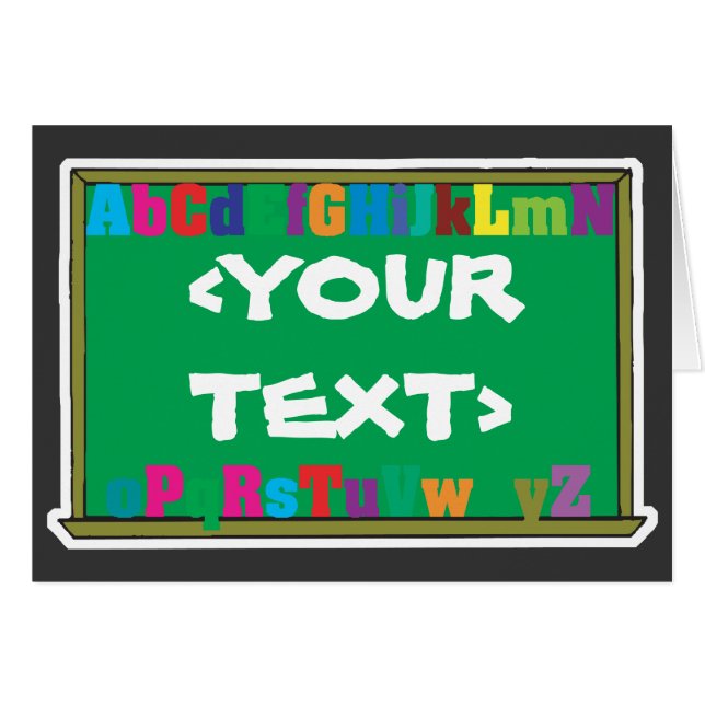 Customisable Chalkboard, <YOURTEXT> (Front Horizontal)