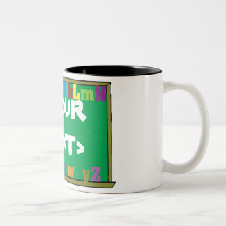 Customisable Chalkboard, <YOURTEXT> Two-Tone Coffee Mug