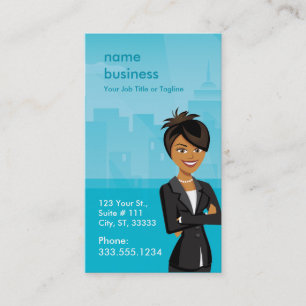 Customisable Character Business Card Vertical
