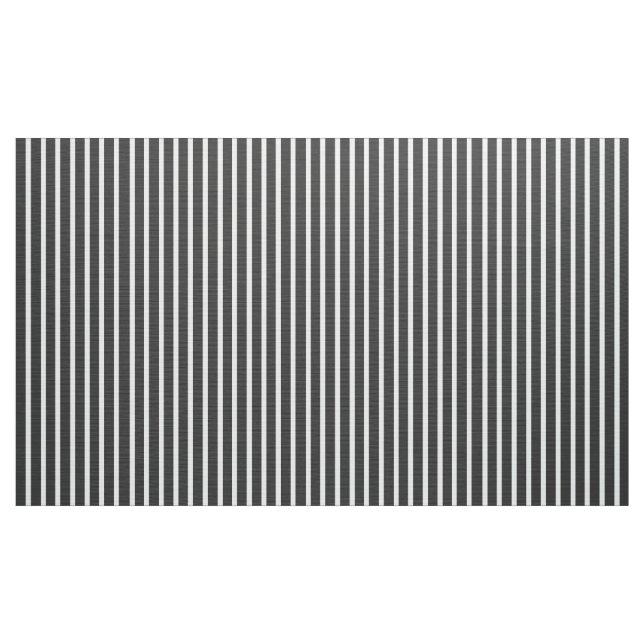 Customisable Charcoal Grey and White Stripe Fabric (Yard)