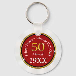 Customisable Cheap 50 Year Class Reunion Souvenirs Key Ring