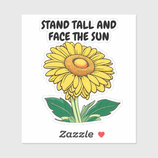 Customisable Cheerful Bright Yellow Sunflower (Sheet)