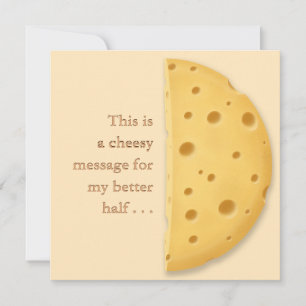 Customisable Cheesy Message Charming Romantic Holiday Card