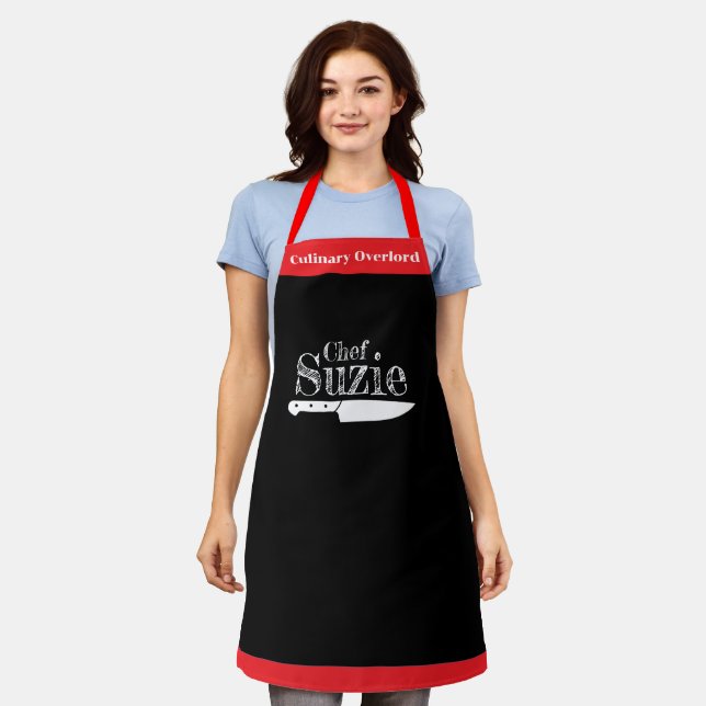 Customisable Chef Name Apron - Personalised! (Worn)