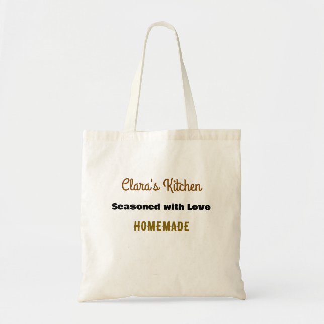 Customisable Chef's Tote Bag – Made with Love (Front)