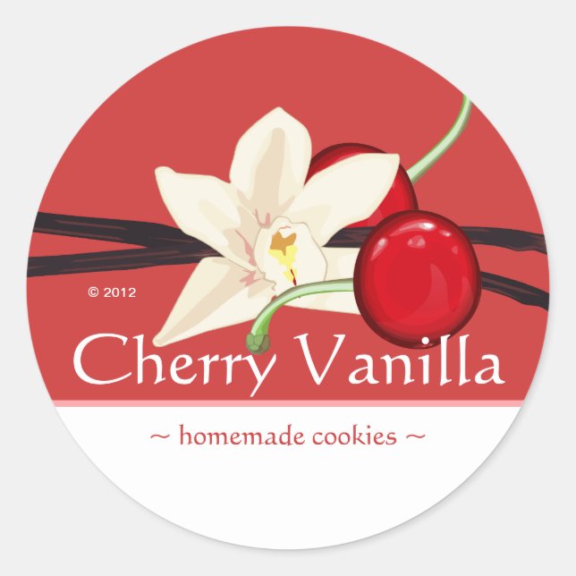 Customisable Cherry Vanilla Stickers (Front)