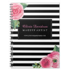 Customisable Chic Pink Roses Note Book