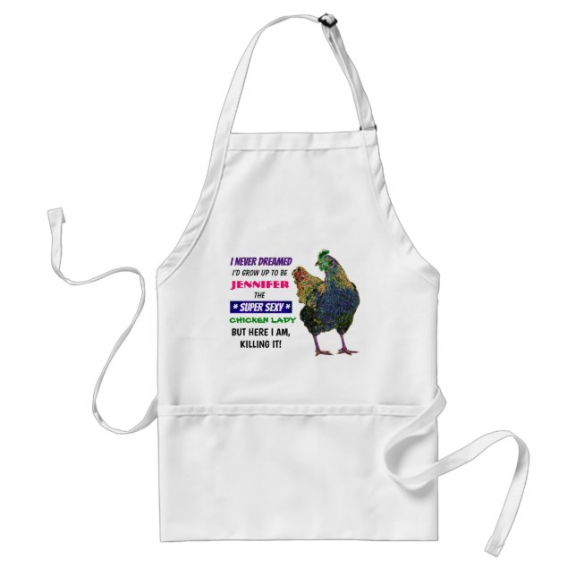 Customisable Chicken Lady - Standard Apron (Front)