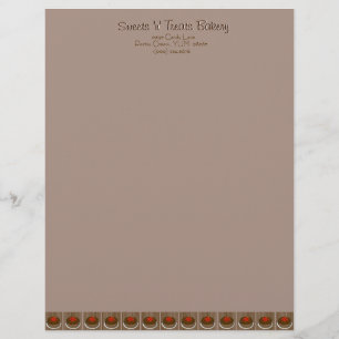 Customisable Chocolate Cake BakeryLetterhead Customized Letterhead