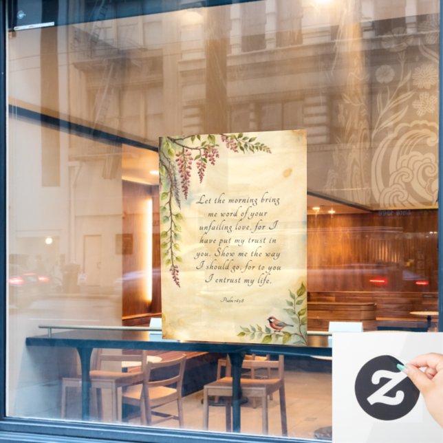 Customisable Christian Bible Verse Art (Cafe Window)