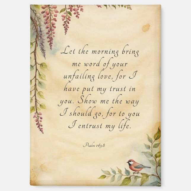 Customisable Christian Bible Verse Art Magnet (Front)