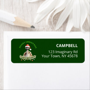 Customisable Christmas Aus Emu Green Return Label Return Address Label