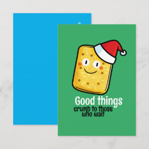 Customisable Christmas biscuit Thank You Card